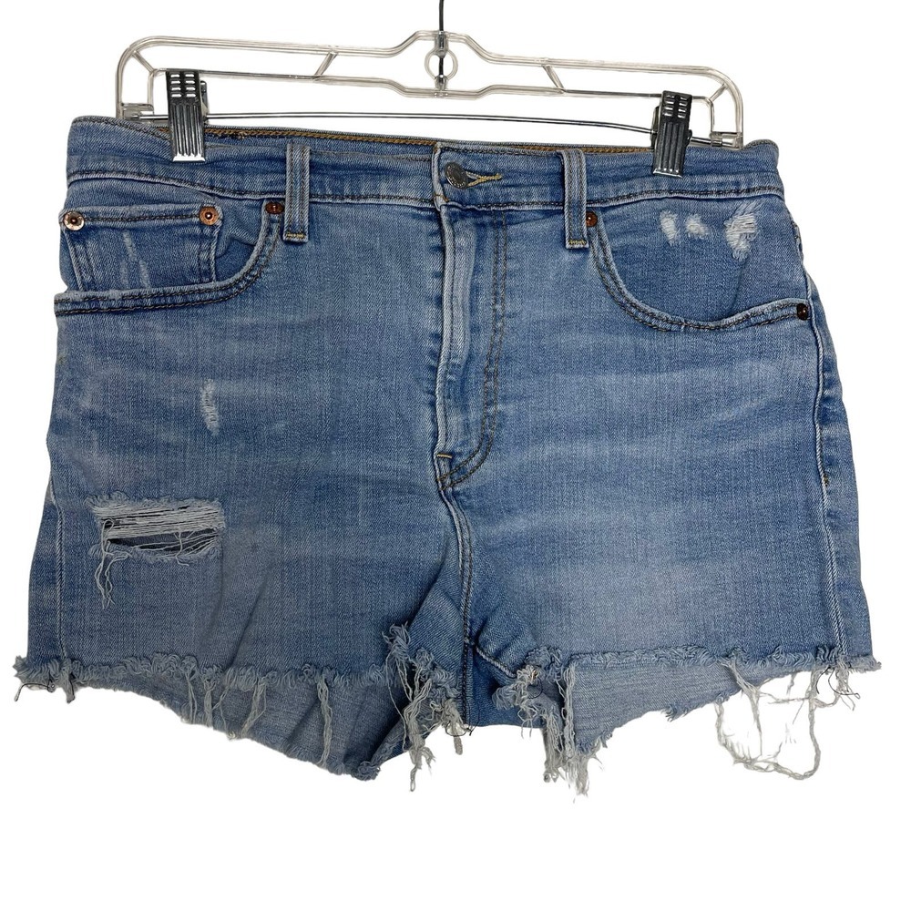 Levi’s Woman’s Distressed Cut Off Denim Jean Shorts Size 30